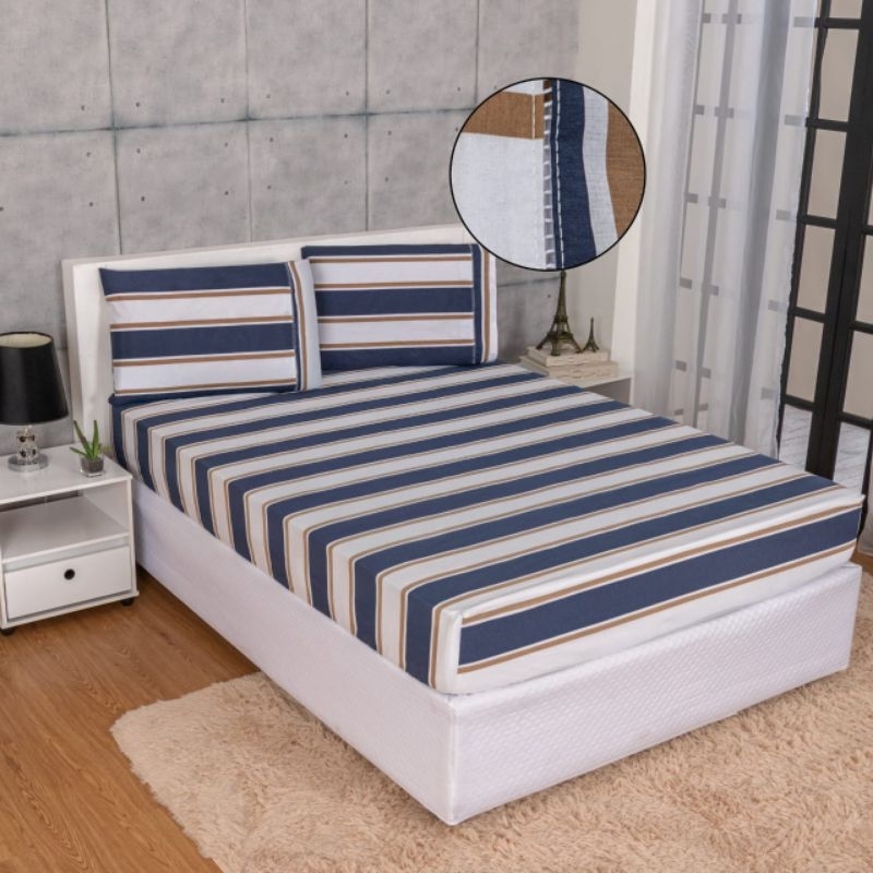 Jogo de Cama Lençol Percal 180 Fios Algodão Casal Padrão 3 Peças- Estampado